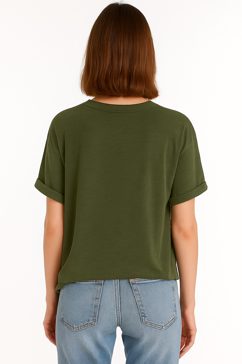Damski T-shirt z okrągłym dekoltem i krótkim rękawem