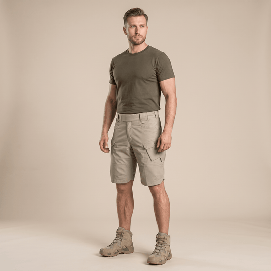 Oddychające, outdoorowe szorty cargo z kieszeniami