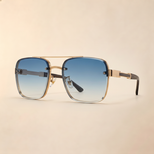 Okulary przeciwsłoneczne typu aviator z soczewkami gradientowymi